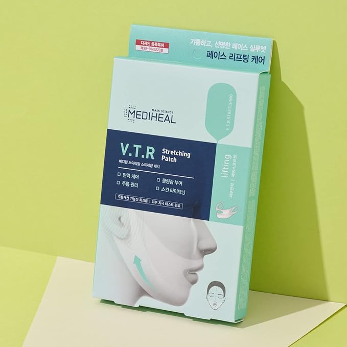 MEDIHEAL - STRETCHING PATCH V.T.R - High Adhesive Tension Intensive Face Lifting and Tightening Band Mask Sheet, Anti-Aging, Prevents Double Chin for Sagging Skin