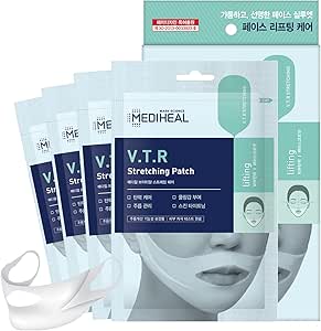 MEDIHEAL - STRETCHING PATCH V.T.R - High Adhesive Tension Intensive Face Lifting and Tightening Band Mask Sheet, Anti-Aging, Prevents Double Chin for Sagging Skin