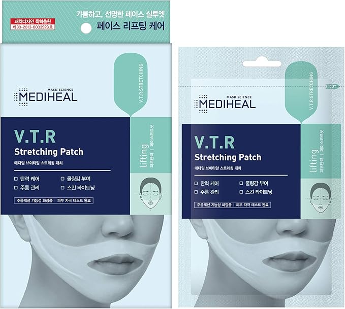 MEDIHEAL - STRETCHING PATCH V.T.R - High Adhesive Tension Intensive Face Lifting and Tightening Band Mask Sheet, Anti-Aging, Prevents Double Chin for Sagging Skin